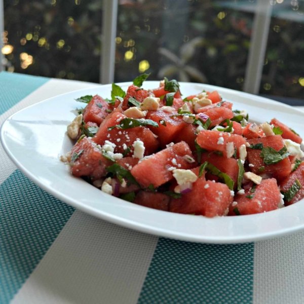 Herb Watermelon Feta Salad