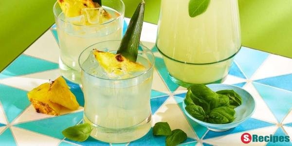 Big-Batch Pineapple-Basil Vodka Sours