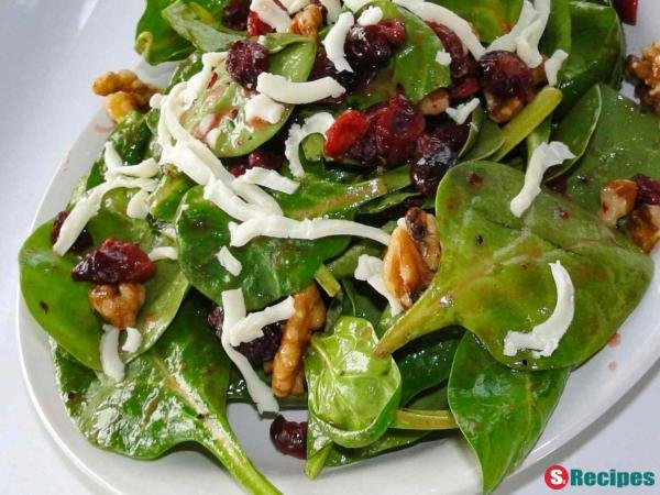 Simple Cranberry Spinach Salad